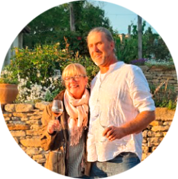 Jens und Gabi beim Fest auf der Terrasse