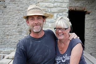 Gabi and Jens in the construction phase